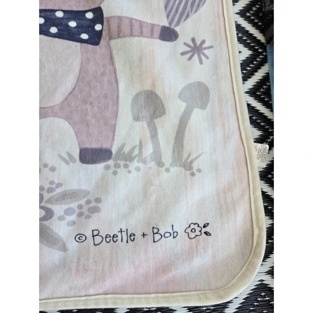 Beetle + Bob Baby Blanket Father In Heaven Prayer Plush Neutral Teddy Bear Gray‎